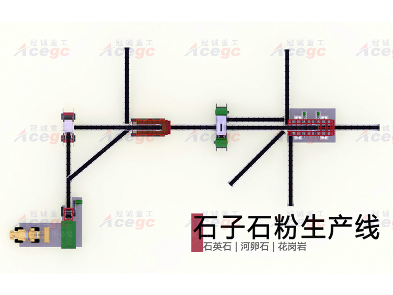 200吨石子石粉生产线